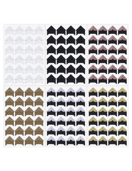 Esquinas Adhesivas para Fotos Penta Angel 288 Piezas 6 Colores