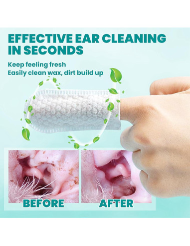 Toallitas Limpiadoras de Oídos para Perros y Gatos MEDUWEDU 60 Unidades