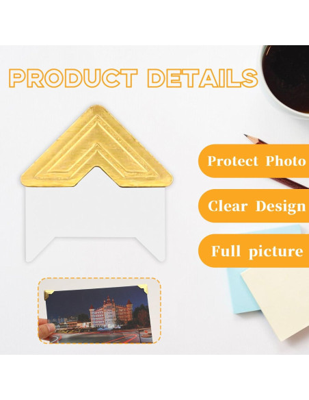 240 Esquinas de Foto Autoadhesivas Aeaocvo para Scrapbooking