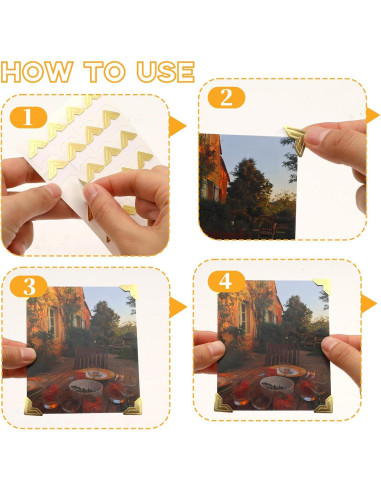 240 Esquinas de Foto Autoadhesivas Aeaocvo para Scrapbooking