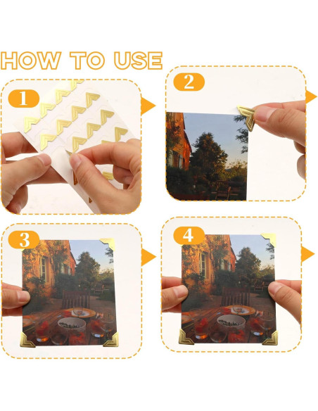 240 Esquinas de Foto Autoadhesivas Aeaocvo para Scrapbooking