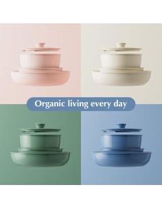 Juego de Ollas y Sartenes Cerámicas Redchef 5 Piezas Antiadherente 2