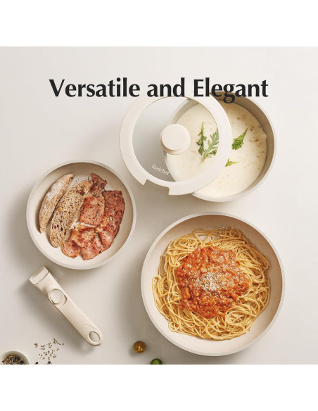 Juego de Ollas y Sartenes Cerámicas Redchef 5 Piezas Antiadherente