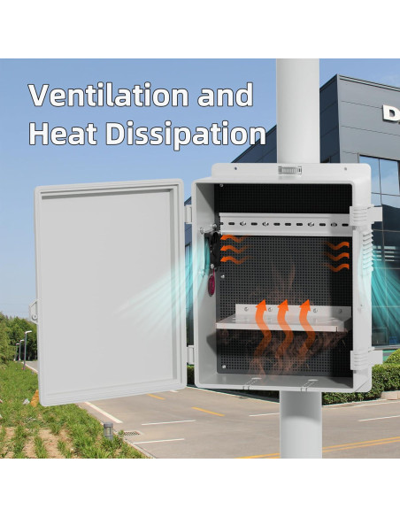 Caja Eléctrica Impermeable Joinfworld 40x28x15cm con Ventilador