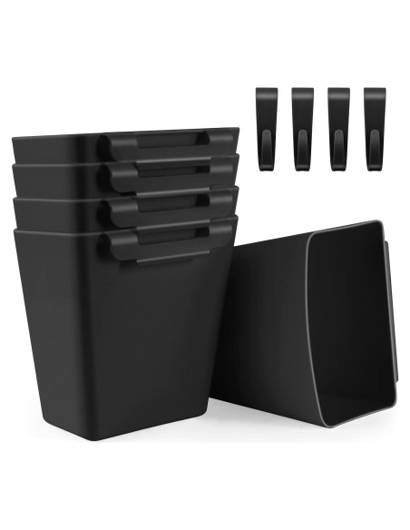 5 Soportes Colgantes para Tazas LEZIOA - Organizador Negro