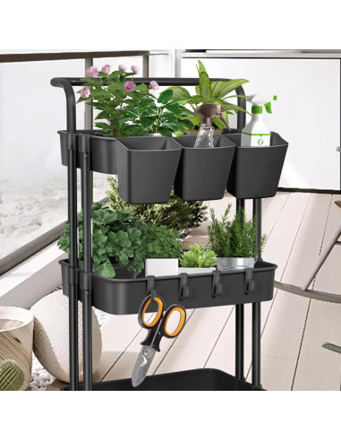 5 Soportes Colgantes para Tazas LEZIOA - Organizador Negro