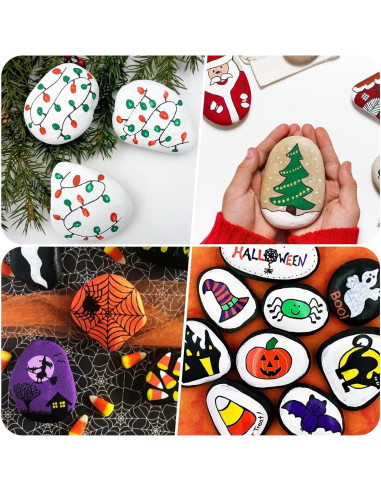 Piedras de Río para Pintar 10 Pcs 5-7.6 cm Dojobkinb