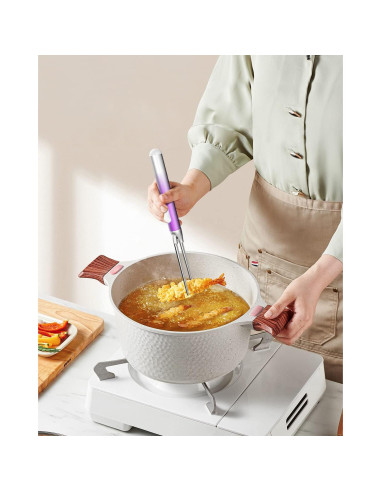 Juego de Palillos de Metal IROJEEF 258 mm Púrpura