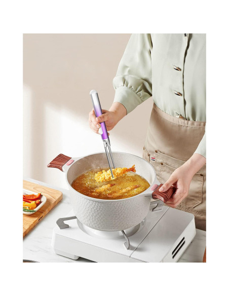 Juego de Palillos de Metal IROJEEF 258 mm Púrpura