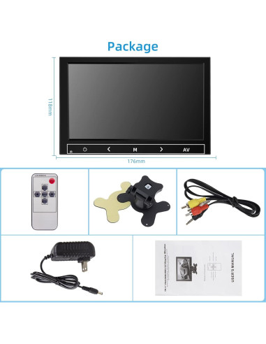 Monitor de 7 Pulgadas AISHICHEN 1024x600 HDMI IPS con Altavoces