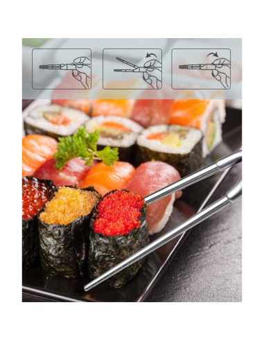 Juego de Palillos de Metal IROJEEF 258 mm Púrpura