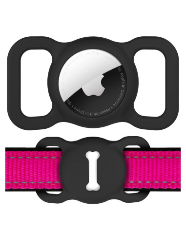 Soporte para Collar de Perro Airtag DLENP Negro Hueso