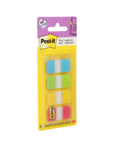 Pestañas Post-it 1.59 cm 40 unidades 4 colores Aqua Lima Amarillo Rojo 2