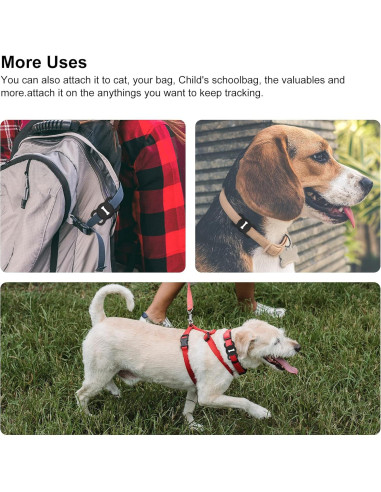 Soporte para Collar de Perro Airtag DLENP Negro Hueso