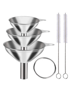 Juego de 3 Embudos de Acero Inoxidable YLYL - Cocina