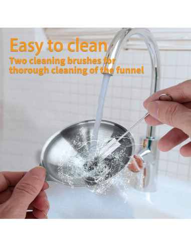 Juego de 3 Embudos de Acero Inoxidable YLYL - Cocina