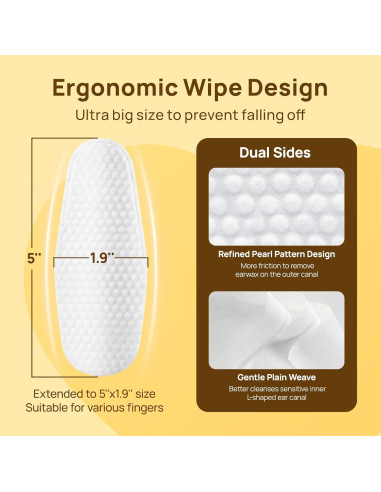 Toallitas Limpiadoras para Oídos HICC PET 50 Unidades Aroma Coco