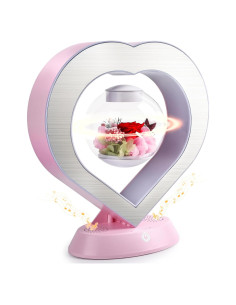 Lámpara de Mesa Levitante LoveLin con Rosa Preservada y Bluetooth