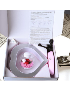 Lámpara de Mesa Levitante LoveLin con Rosa Preservada y Bluetooth 2