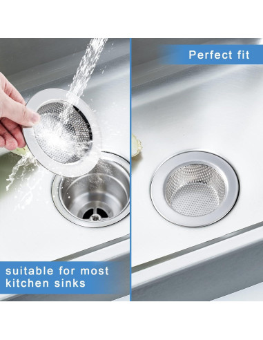 Filtro de Fregadero Doble Capa Honmein 11.43 cm Acero Inoxidable