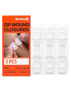 Cierres de Heridas Zip Stitch SurviveX - 3 PCS - Sin Puntos