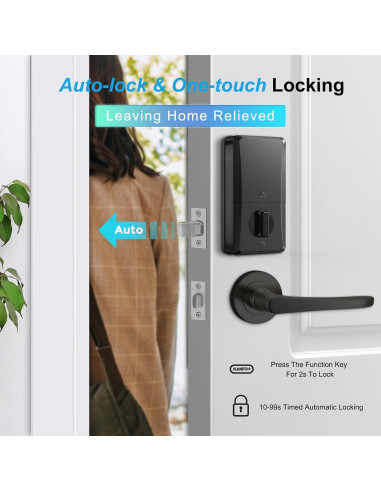 Cerradura Biométrica KANFOX S2 con Huella Dactilar y Teclado