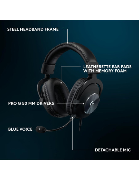Auriculares Gaming Logitech G Pro X SE con Micrófono 50mm