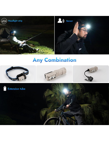 Linterna EDC WUBEN E7 1800 Lúmenes Recargable IP68 Caqui