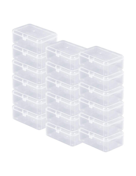 Rocutus 24 Contenedores Plástico Transparente con Tapa Bisagra Rocutus 24 Contenedores Plástico Transparente con Tapa Bisagra