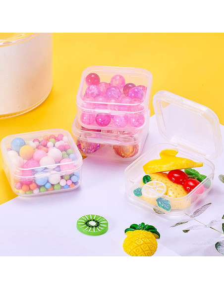 Rocutus 24 Contenedores Plástico Transparente con Tapa Bisagra Rocutus 24 Contenedores Plástico Transparente con Tapa Bisagra