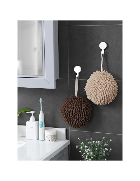 Toallas de Mano Sophie & Panda - Juego de 2 Crema y Marrón