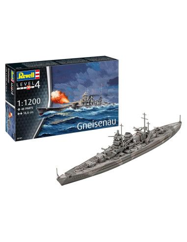 Revell Acorazado Gneisenau 1:1200 Kit de Modelo Plástico