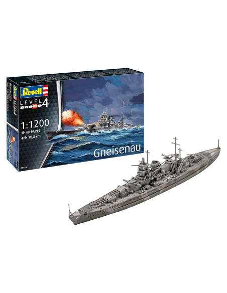 Revell Acorazado Gneisenau 1:1200 Kit de Modelo Plástico