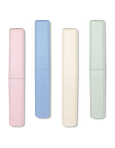 Estuche de Cepillo de Dientes Portátil Mulbozy - 4 Piezas