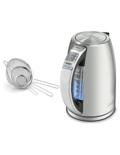 Set de Coladores de Malla Cuisinart y Hervidor Eléctrico 1.7L