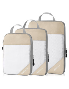 Cubos de Compresión NICOSHOW 3 Set Beige para Viajar