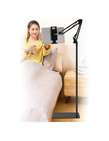 Soporte de Piso Ajustable para Tablet SAMHOUSING 4.7-13" Negro