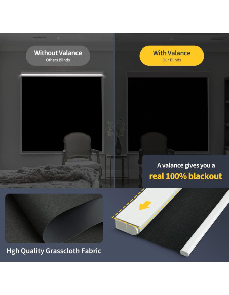 Persianas Motorizadas CITOLEN 23x182.88cm Sin Cuerda Negro