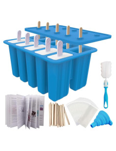 Molde de Paletas Caseras Miaowoof 10 Cavidades Silicona BPA Free