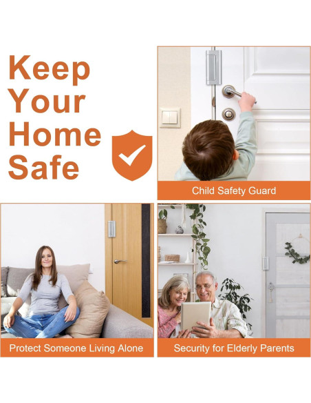 Cerradura de Seguridad Husfunov para Puerta - 2 Paquete Metal Negro