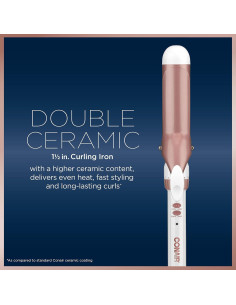 Plancha de Rizar Doble Cerámica Conair 1.5" Oro Rosa 2