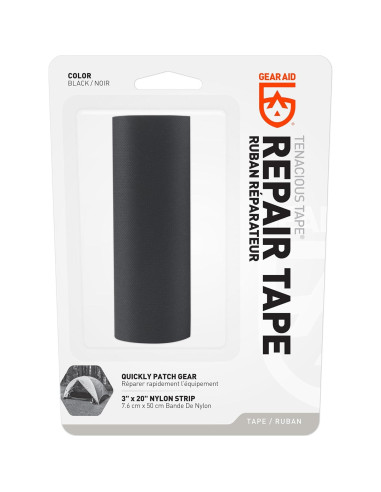 Cinta Tenaz GEAR AID 7.6cm x 50.8cm Reparación Tela Vinilo