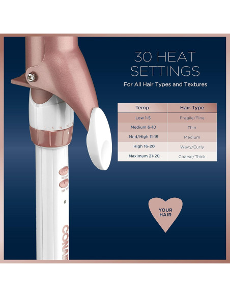 Plancha de Rizar Doble Cerámica Conair 1.5" Oro Rosa