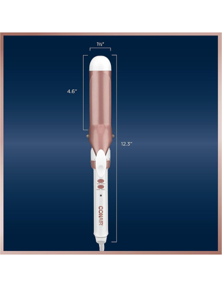 Plancha de Rizar Doble Cerámica Conair 1.5" Oro Rosa
