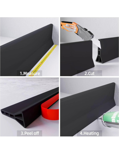 Dique de Agua Raycity 59" (150 cm) para Ducha - Negro