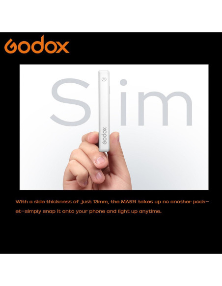 Godox MA5R Luz LED Compacta Carga Magnética 1800K-10000K
