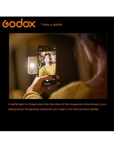 Godox MA5R Luz LED Compacta Carga Magnética 1800K-10000K