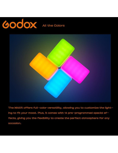 Godox MA5R Luz LED Compacta Carga Magnética 1800K-10000K