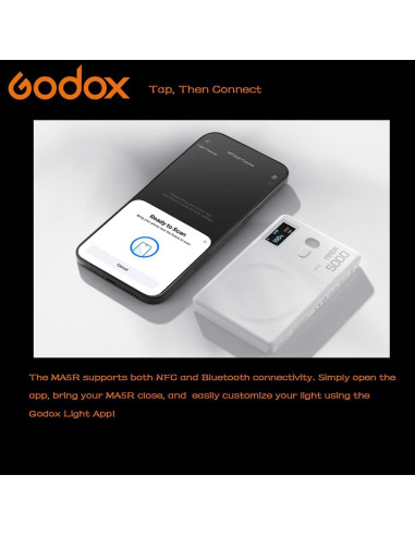 Godox MA5R Luz LED Compacta Carga Magnética 1800K-10000K