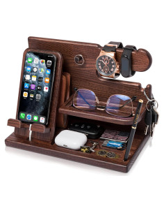Estación de Acoplamiento de Madera TESLYAR para Hombres - Organizador Multifuncional
